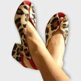 Valeria | Leopardo rašto kulniniai sandalai