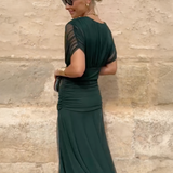 Louise | Elegantiška Maxi Suknelė su V-Formos Iškirpte