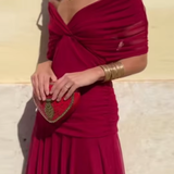 Louise | Elegantiška Maxi Suknelė su V-kaklu