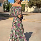 Louise | Elegantiška Maxi Suknelė su V-kaklu