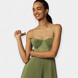 Celine | Plisuotas midi suknelė su tiuliu