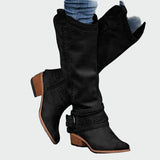 Veselka | Klasikiniai odiniai cowboy batai retro stiliumi