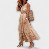 Lola | Boho nėriniuota maxi suknelė
