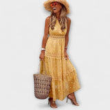 Lola | Boho nėriniuota maxi suknelė