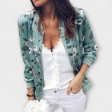 Andreia | Elegantiška gėlių rašto bomber striukė