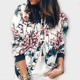 Andreia | Elegantiška gėlių rašto bomber striukė